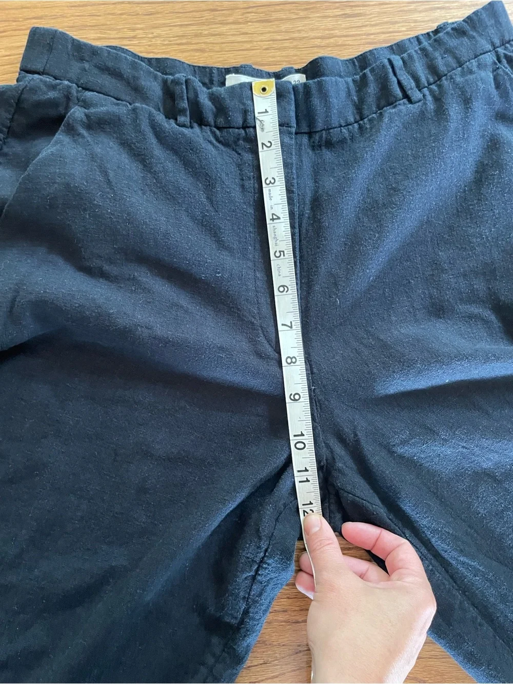 Abercrombie & Fitch Curve Love A&F Tailored Linen-Blend Wide Leg Pant - Picture 8 of 13